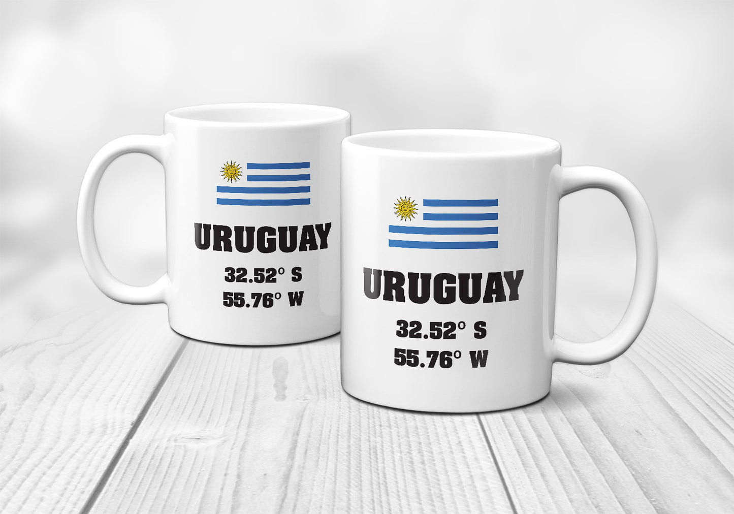 Uruguay Laitutude Longitude Mug