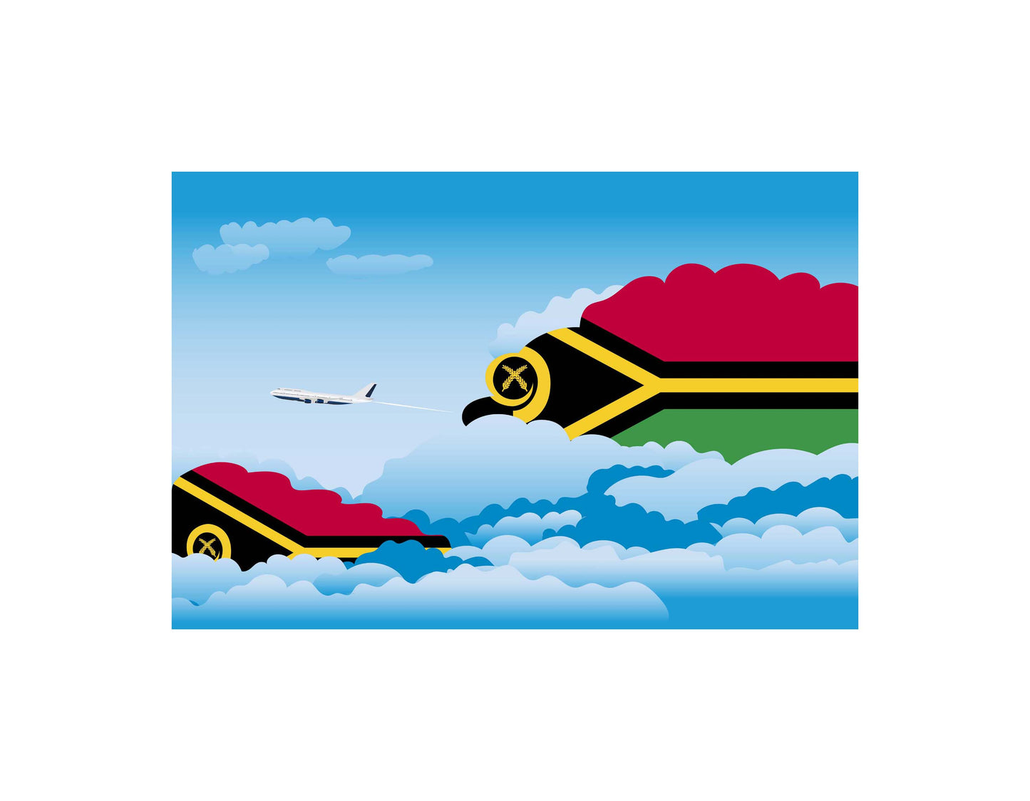 Vanuatu Day Clouds Blankets & Throws | Soft Premium Blankets | City Posters Plus