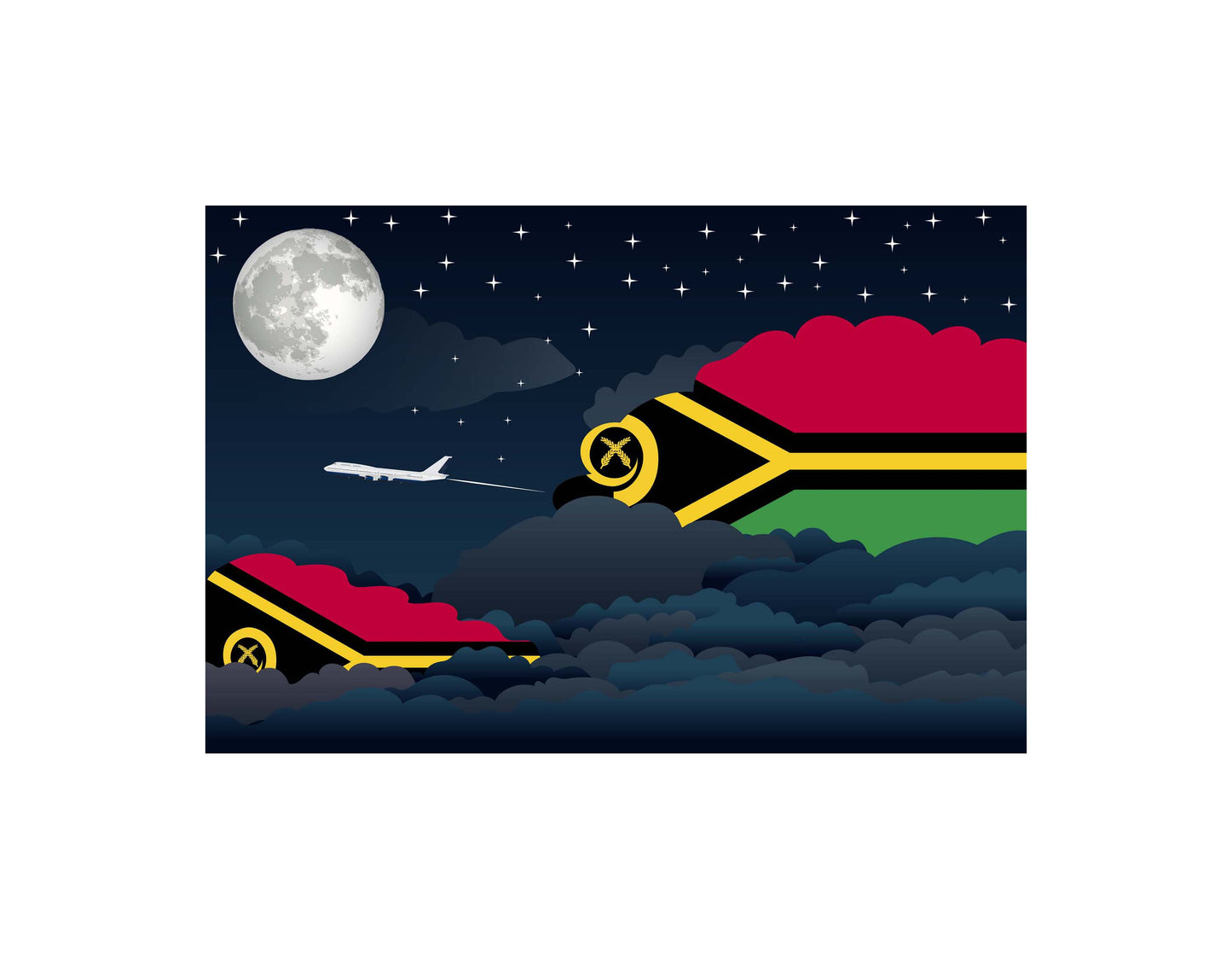 Vanuatu Night Clouds Blankets & Throws | Premium Soft Blankets | City Posters Plus
