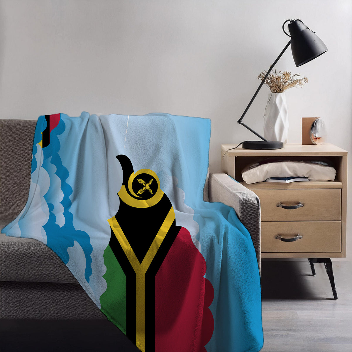 Vanuatu Day Clouds Blankets & Throws | Soft Premium Blankets | City Posters Plus