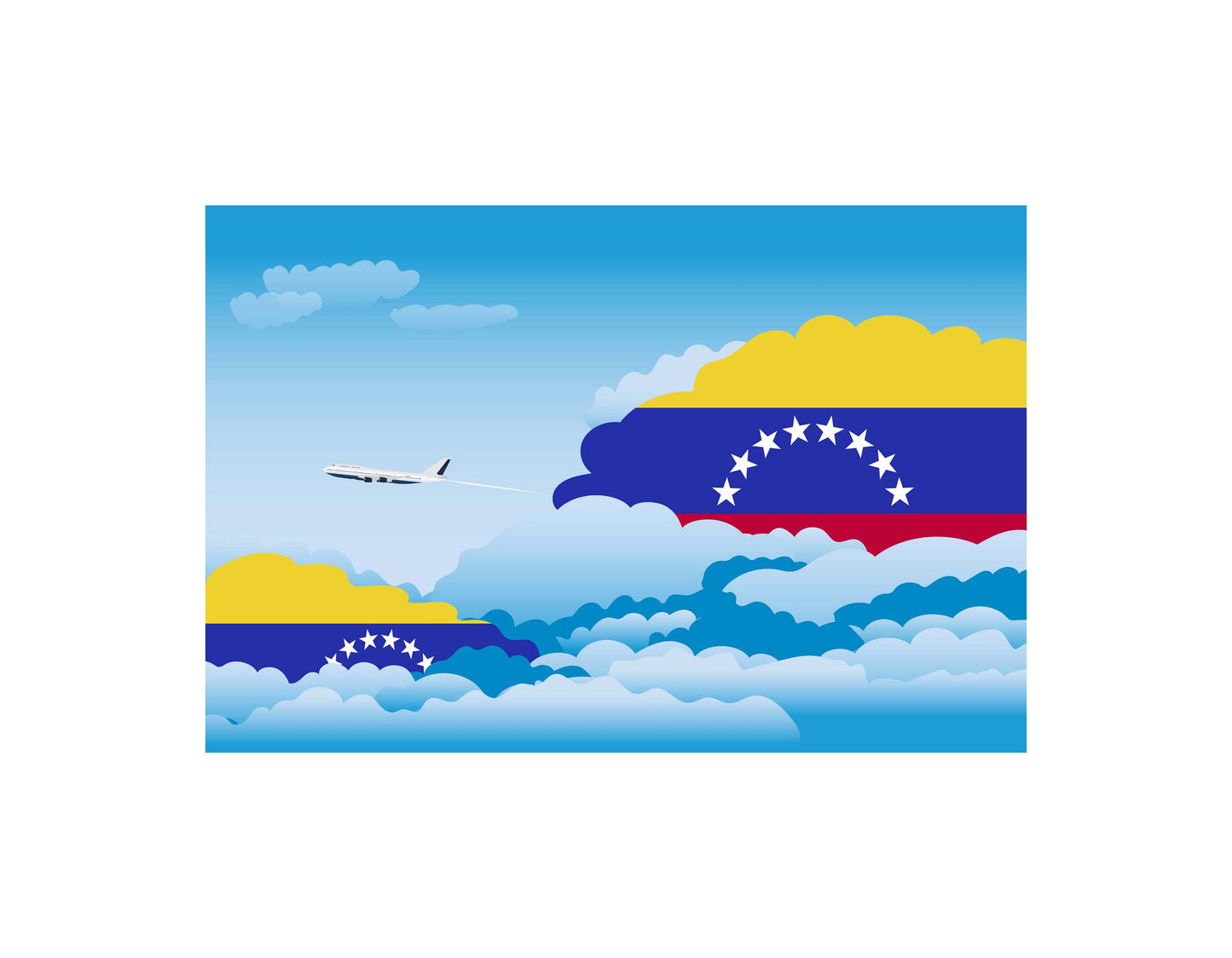 Venezuela Day Clouds Blankets & Throws | Soft Premium Blankets | City Posters Plus
