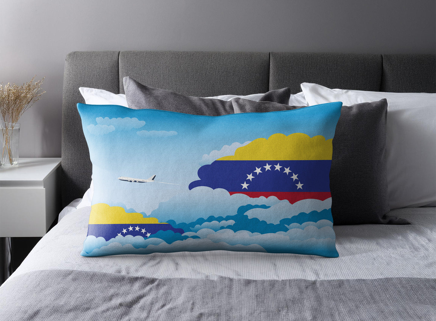 Venezuela World Airplane Day Clouds Square & Rectangle Pillow Cases | Aviation Decorative Pillow Covers
