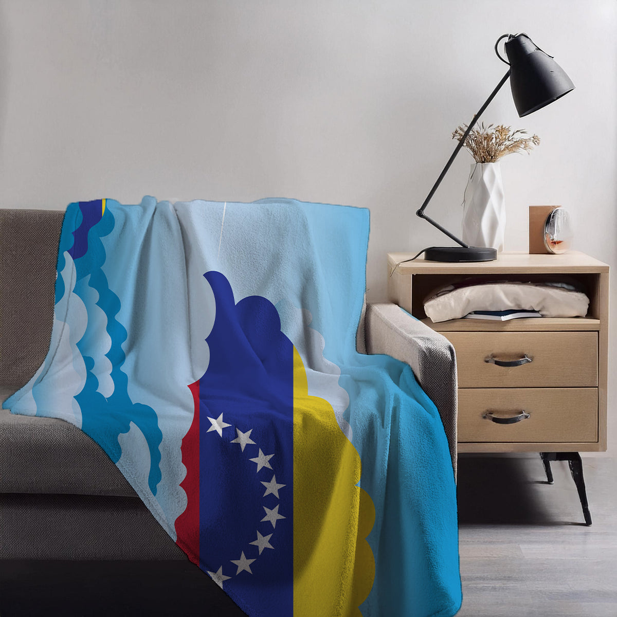 Venezuela Day Clouds Blankets & Throws | Soft Premium Blankets | City Posters Plus