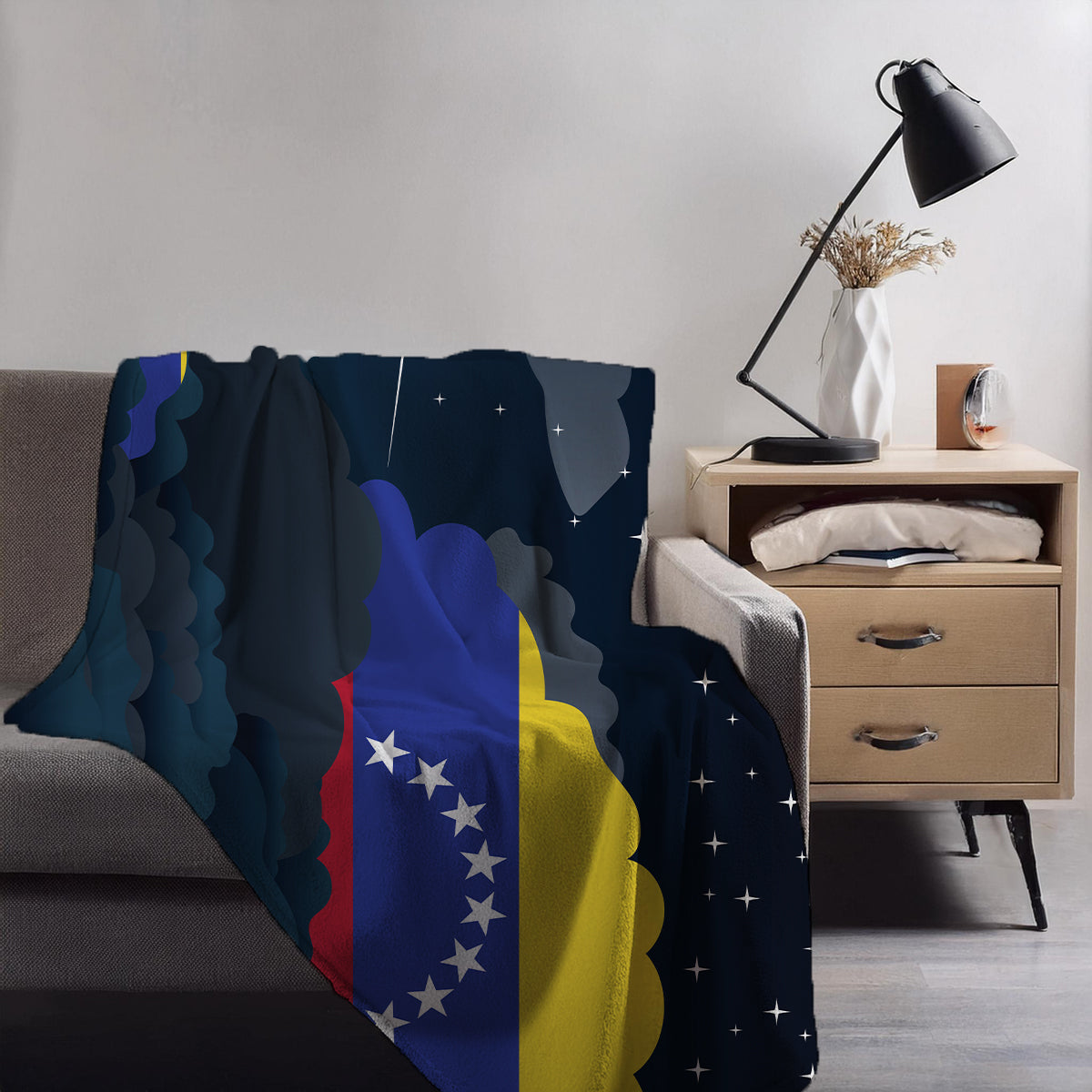 Venezuela Night Clouds Blankets & Throws | Premium Soft Blankets | City Posters Plus