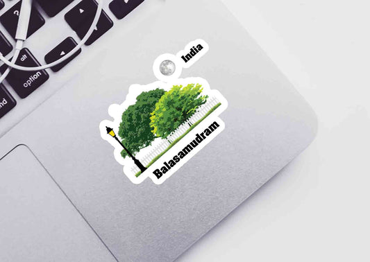 Balasamudram Home Trees Moon Shape Sticker