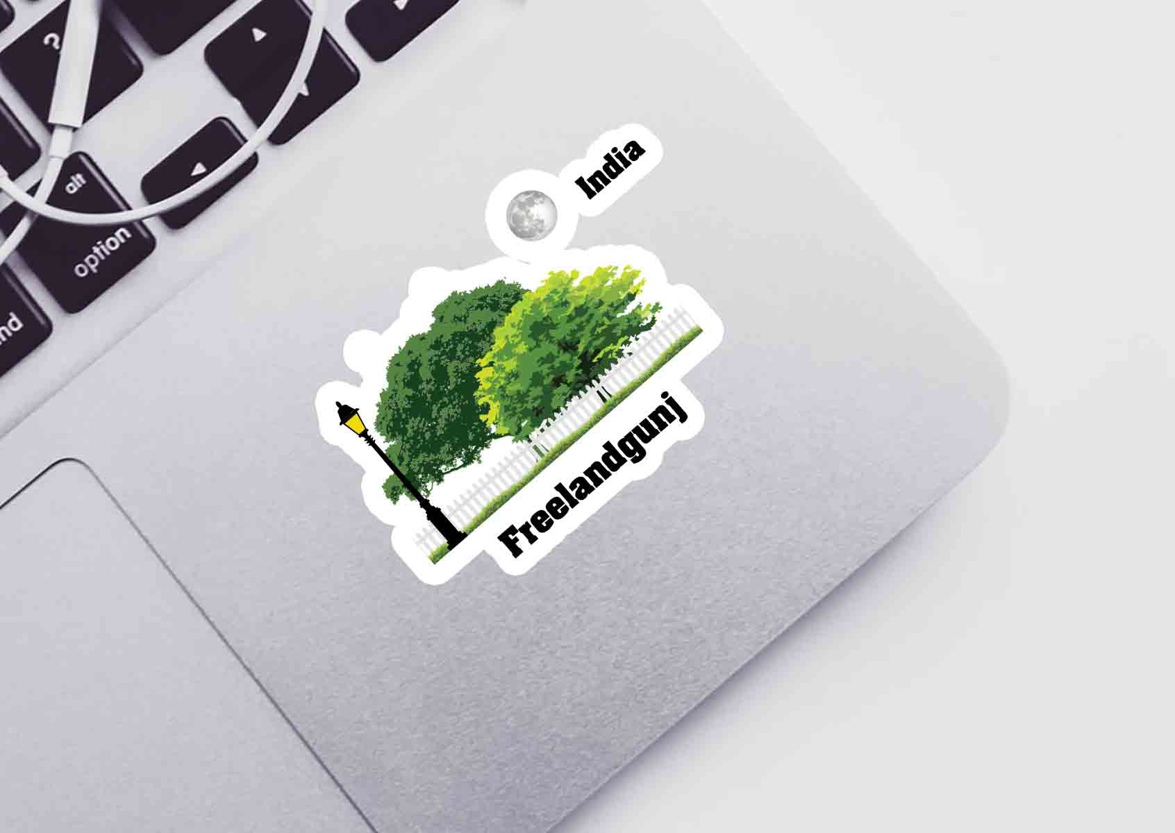 Freelandgunj Home Trees Moon Shape Sticker