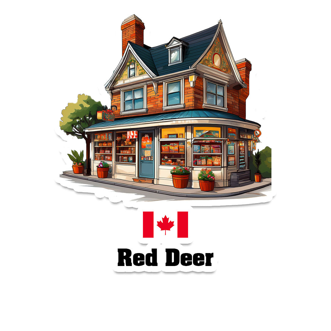 Red Deer Sticker