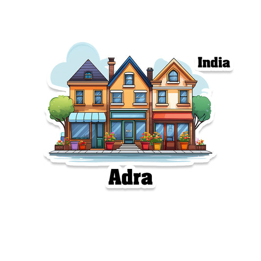 Adra Three Home Offiec Shop Town Sticker & Magnet | Home Town Souvenirs
