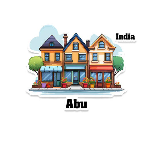 Abu Three Home Offiec Shop Town Sticker & Magnet | Home Town Souvenirs