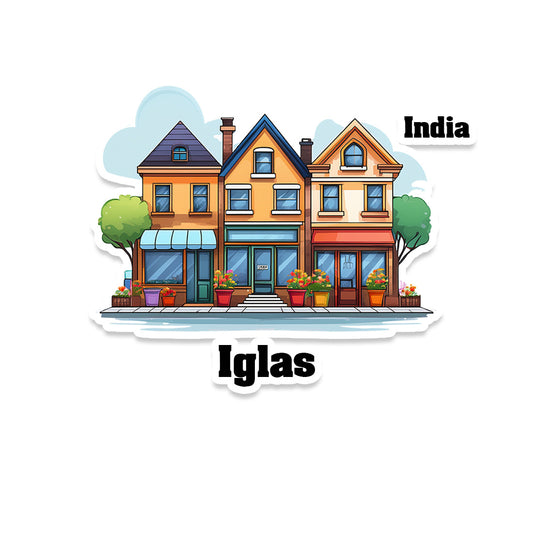 Iglas Three Home Offiec Shop Town Sticker & Magnet | Home Town Souvenirs