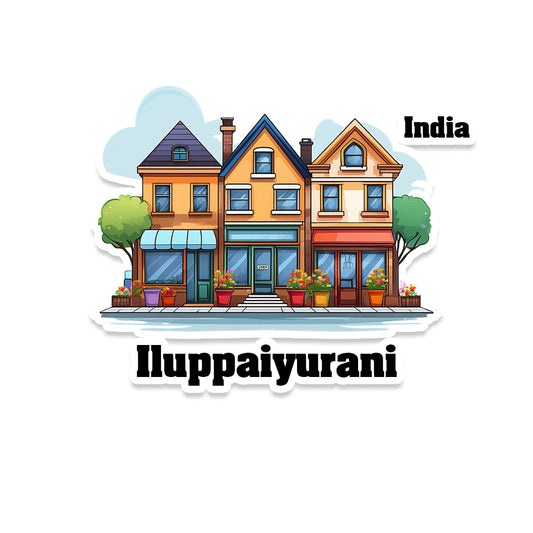 Iluppaiyurani Three Home Offiec Shop Town Sticker & Magnet | Home Town Souvenirs