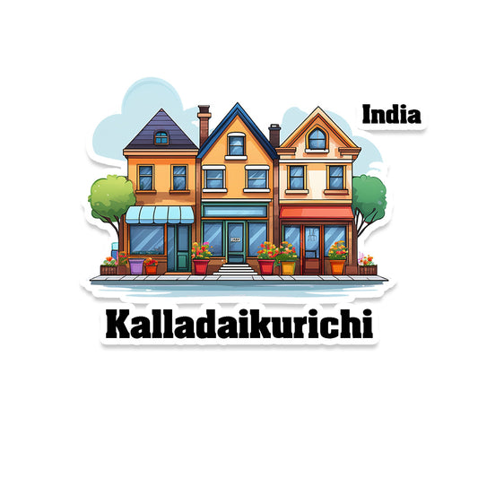 Kalladaikurichi Three Home Offiec Shop Town Sticker & Magnet | Home Town Souvenirs