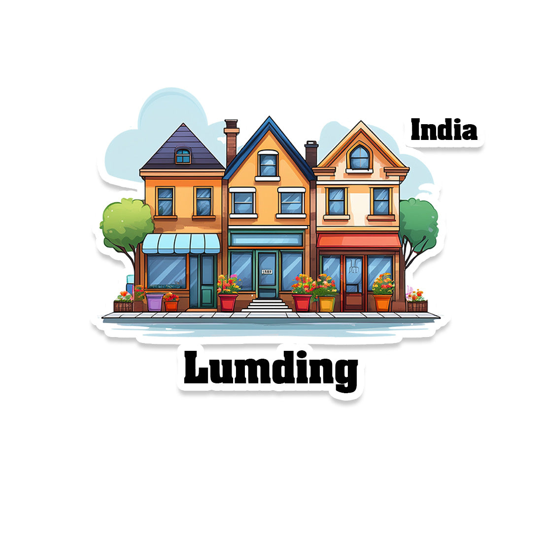 Lumding Three Home Offiec Shop Town Sticker & Magnet | Home Town Souvenirs