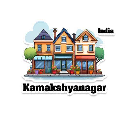 Kamakshyanagar Three Home Offiec Shop Town Sticker & Magnet | Home Town Souvenirs
