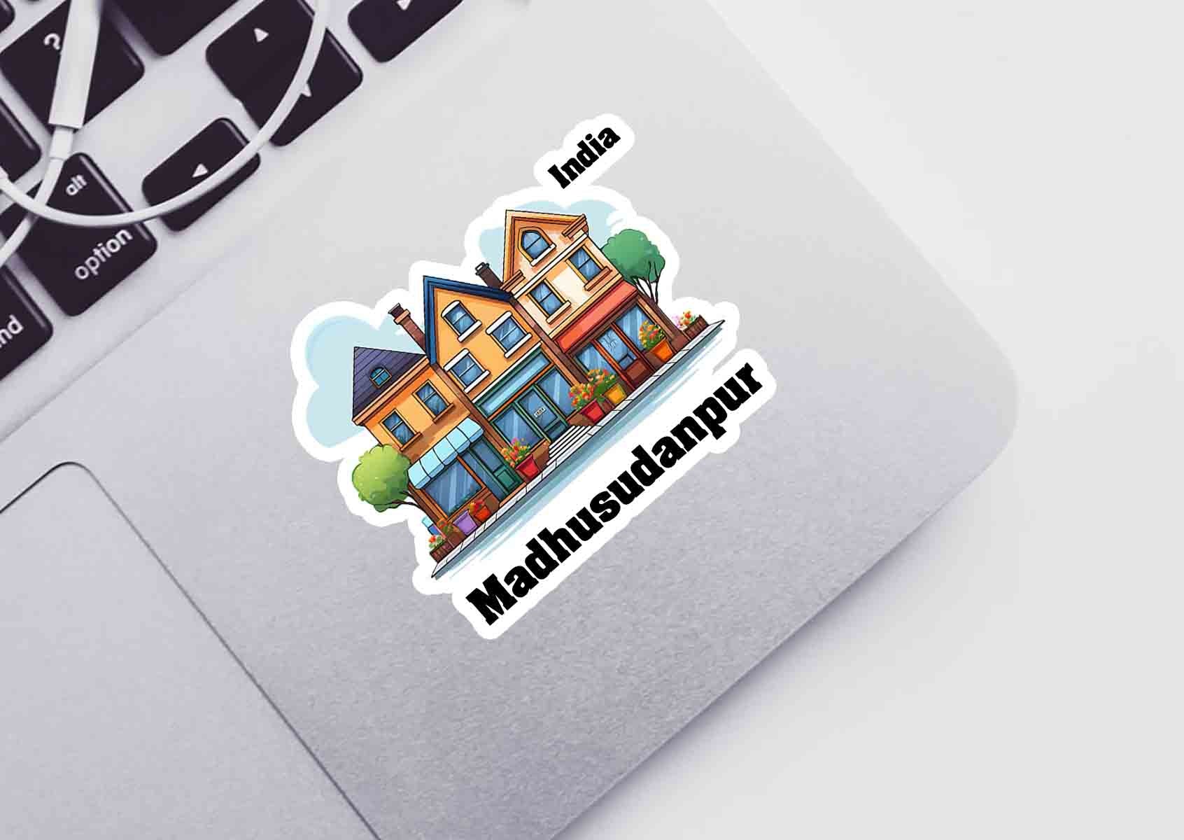 Madhusudanpur Three Home Office Shop Sticker