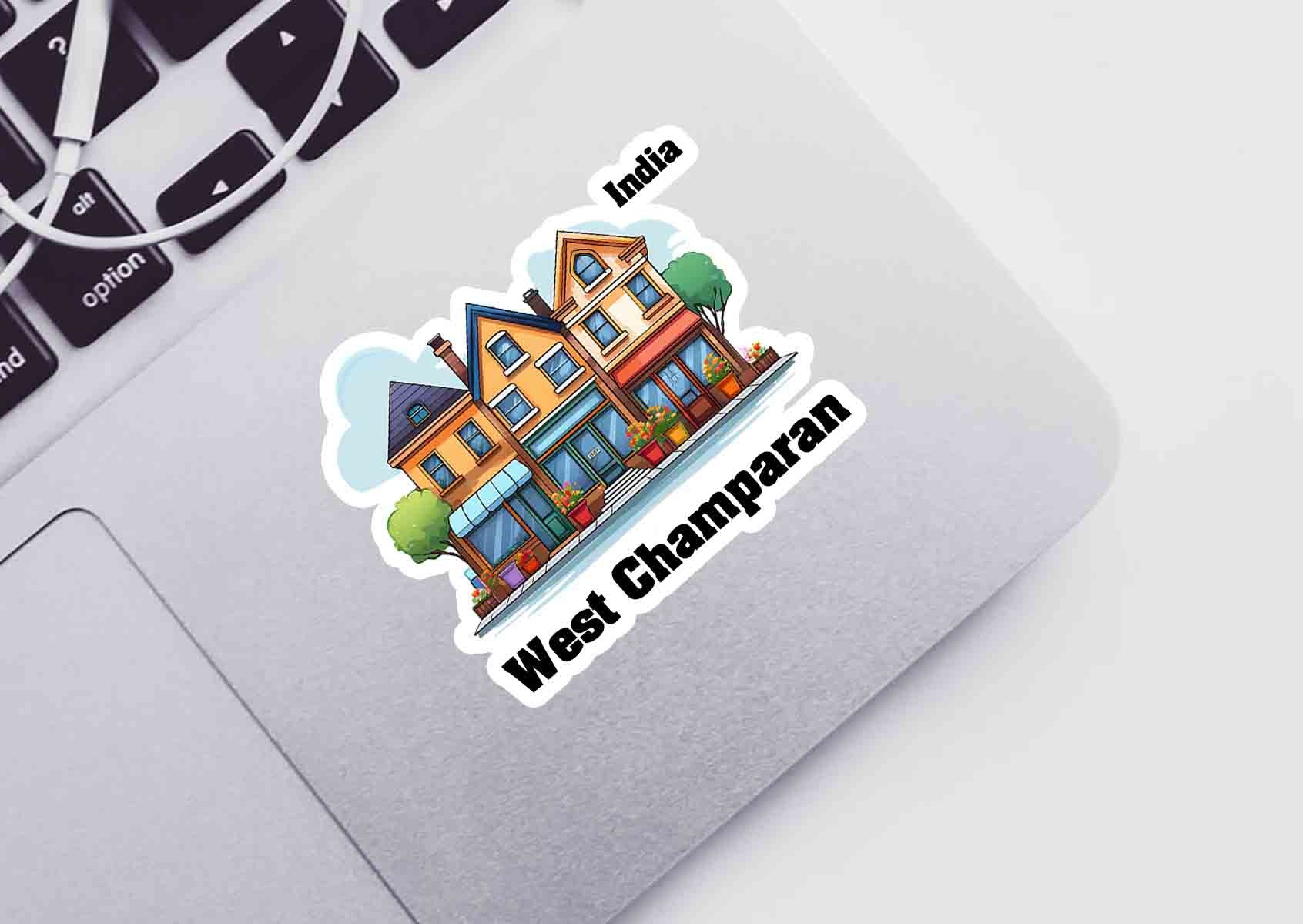West Champaran Three Home Office Shop Sticker