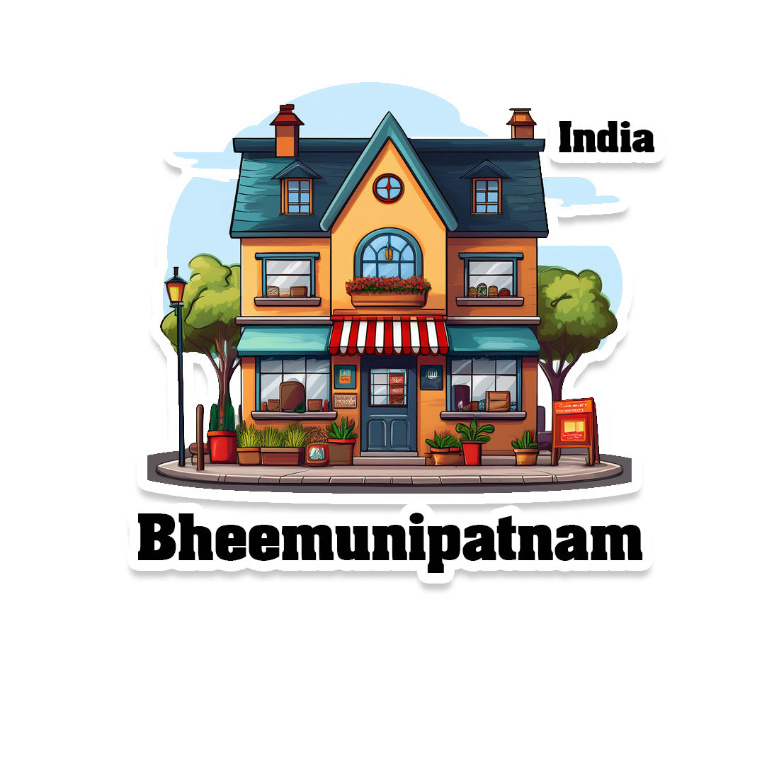 Bheemunipatnam Sticker & Magnet | Home Town Souvenirs