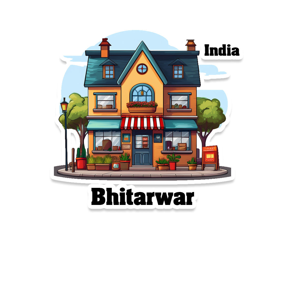 Bhitarwar Sticker & Magnet | Home Town Souvenirs