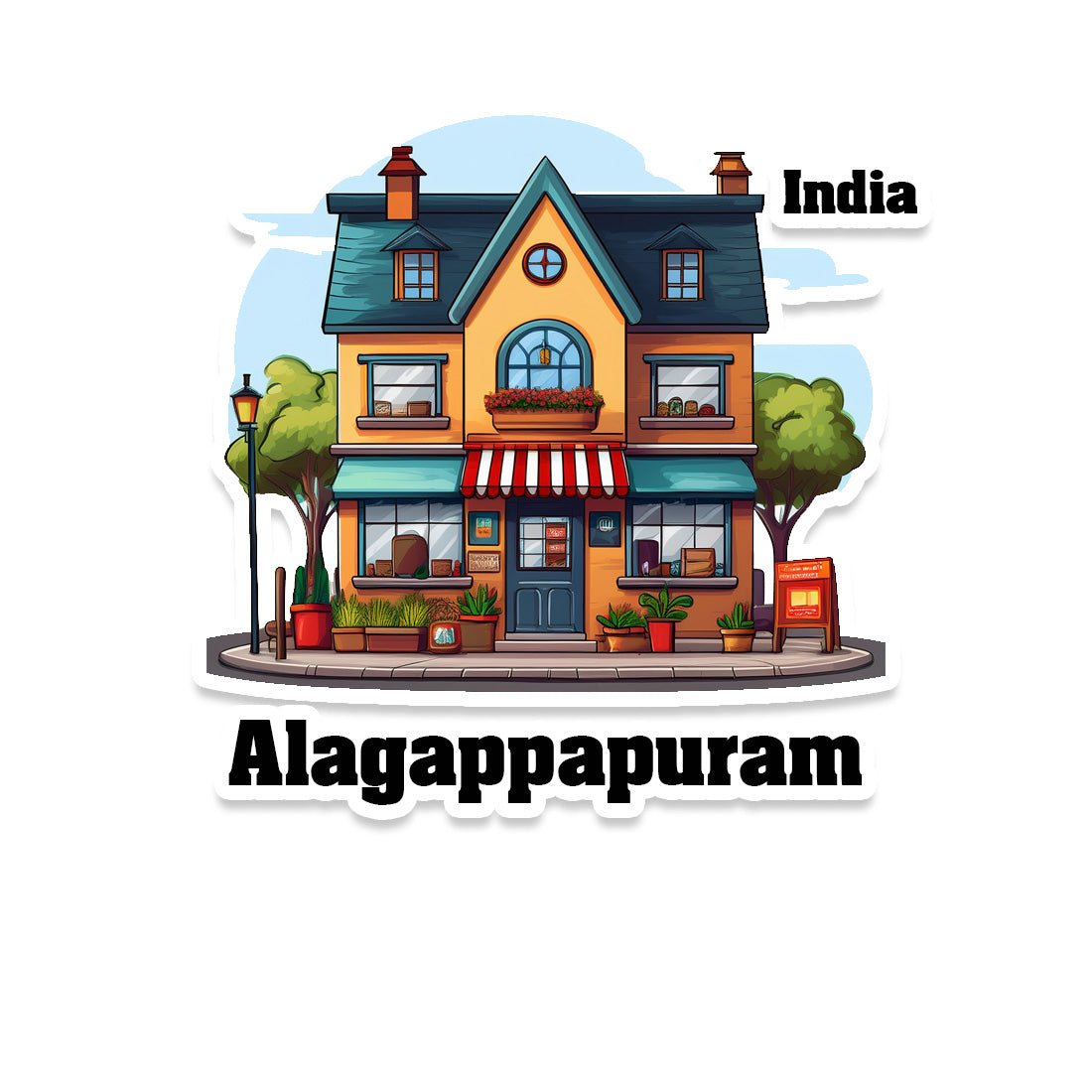 Alagappapuram Sticker & Magnet | Home Town Souvenirs