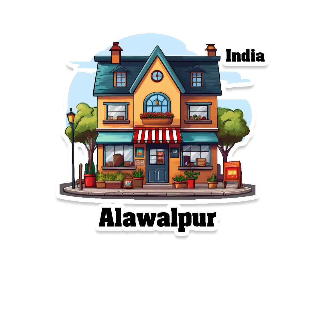 Alawalpur Sticker & Magnet | Home Town Souvenirs