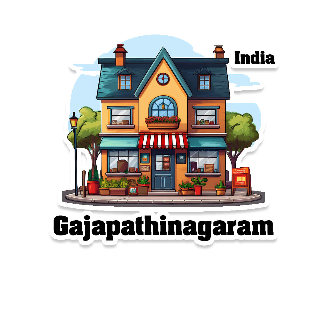 Gajapathinagaram Sticker & Magnet | Home Town Souvenirs