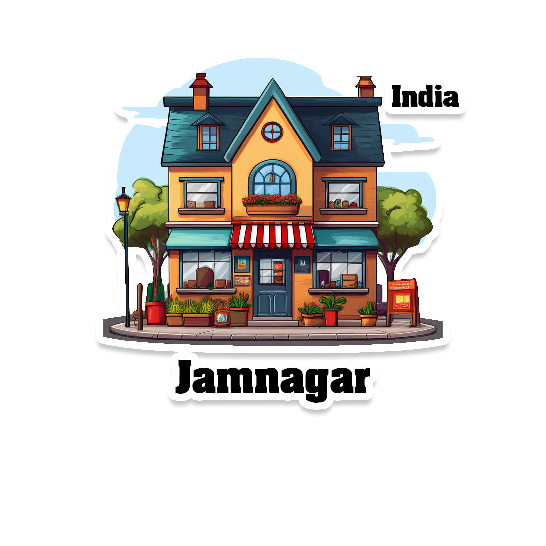 Jamnagar Sticker & Magnet | Home Town Souvenirs