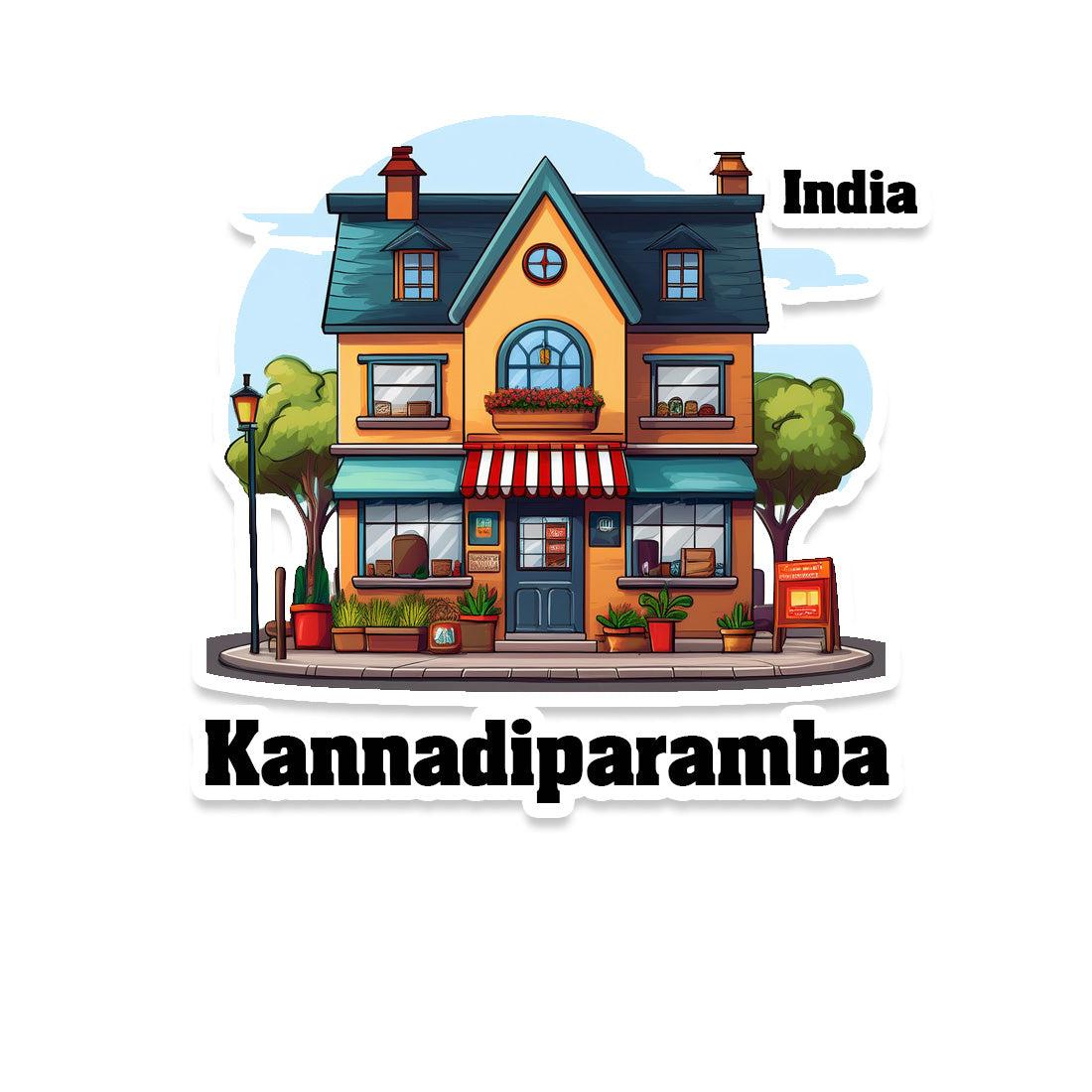Kannadiparamba Sticker & Magnet | Home Town Souvenirs