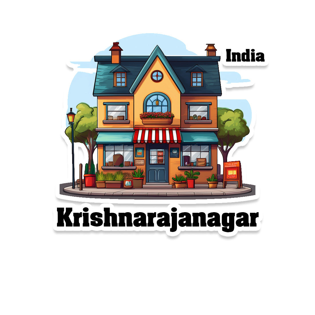Krishnarajanagar Sticker & Magnet | Home Town Souvenirs