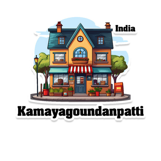 Kamayagoundanpatti Sticker & Magnet | Home Town Souvenirs
