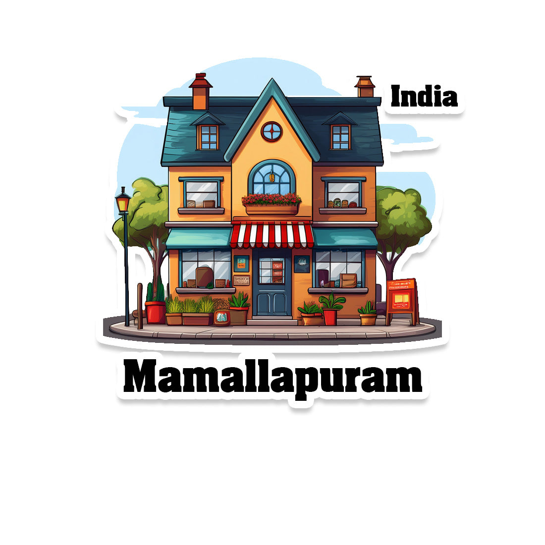 Mamallapuram Sticker & Magnet | Home Town Souvenirs