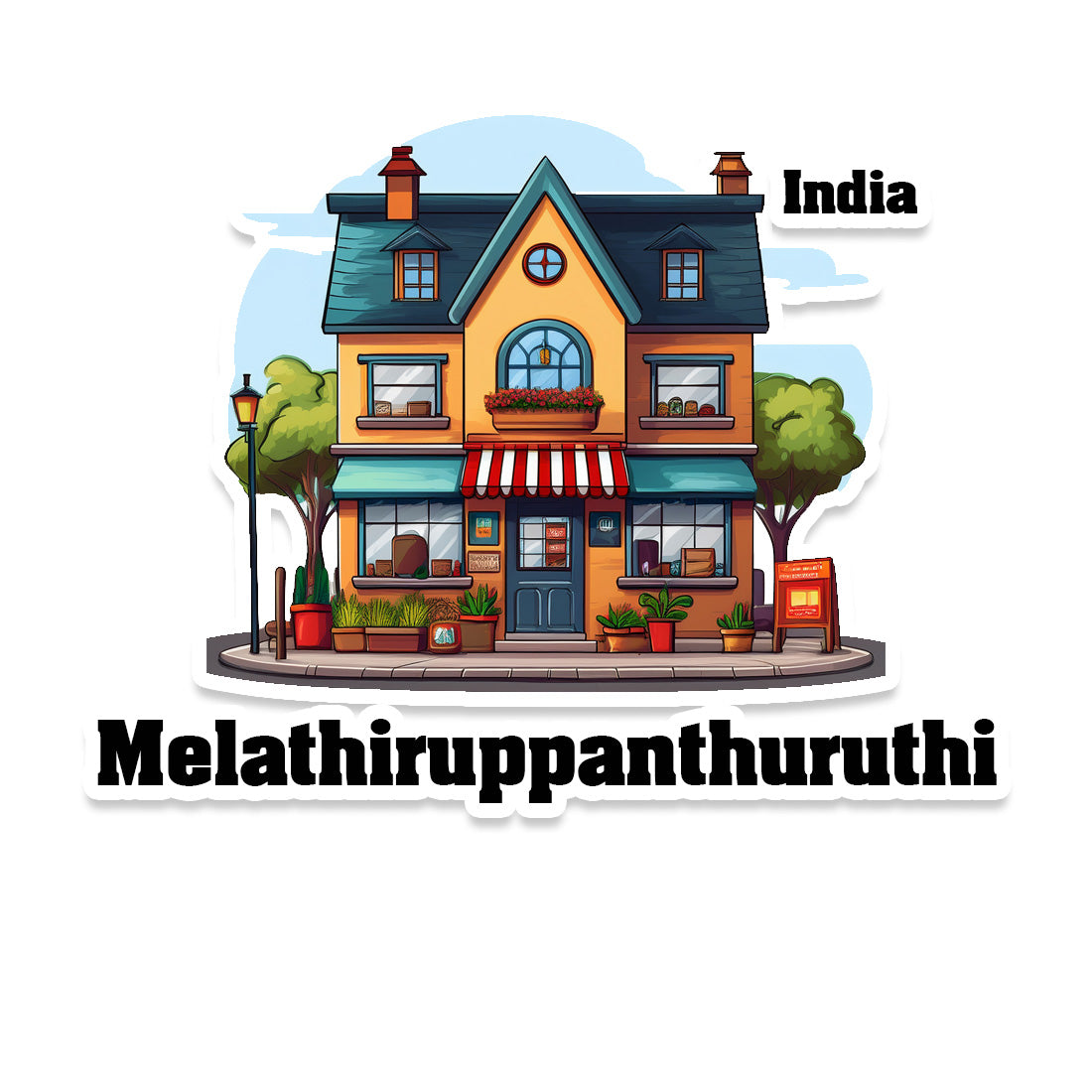 Melathiruppanthuruthi Sticker & Magnet | Home Town Souvenirs