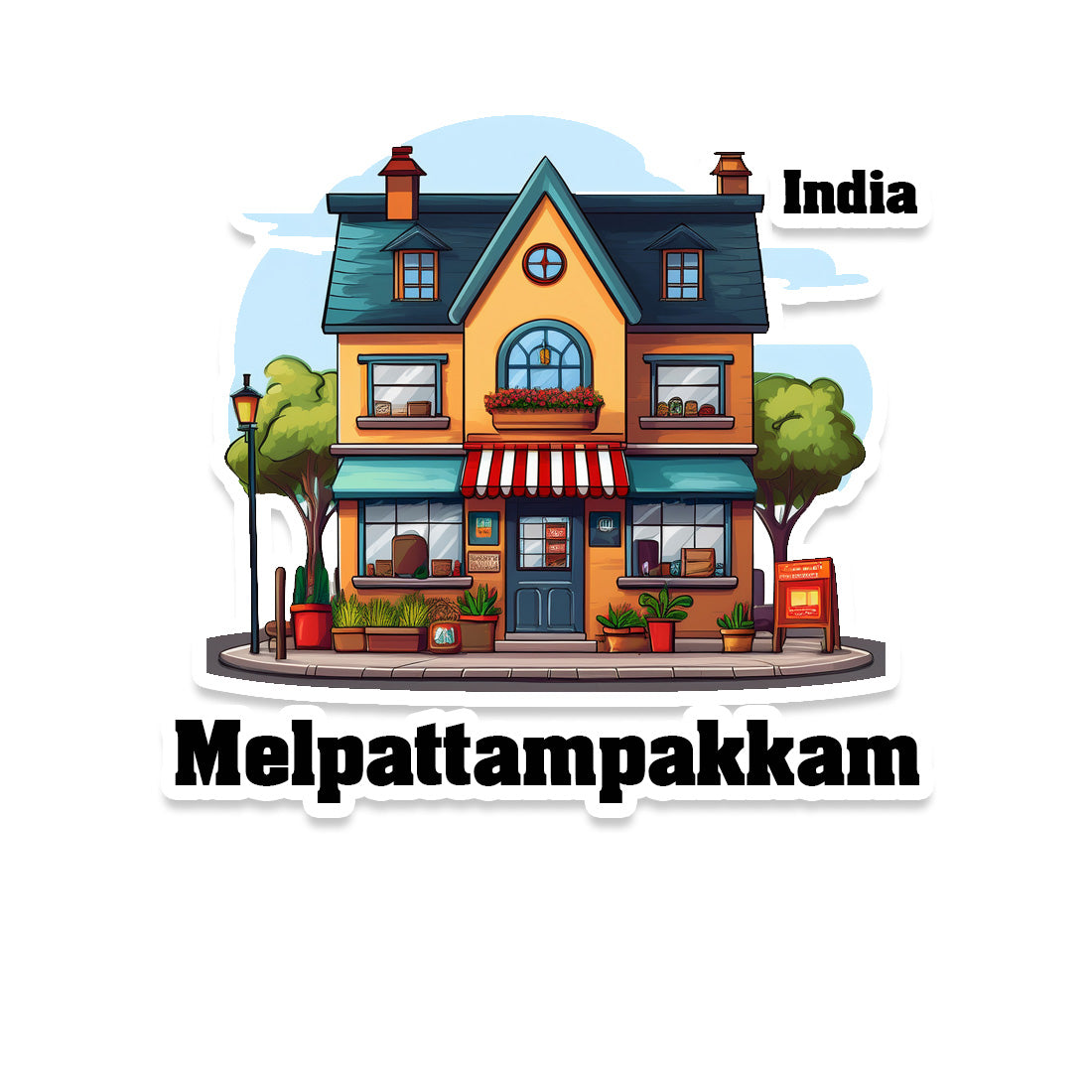 Melpattampakkam Sticker & Magnet | Home Town Souvenirs