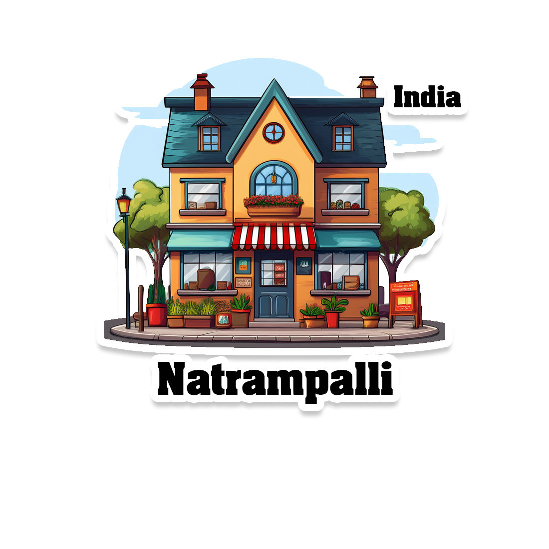 Natrampalli Sticker & Magnet | Home Town Souvenirs