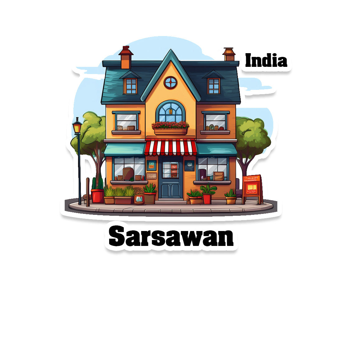 Sarsawan Sticker & Magnet | Home Town Souvenirs