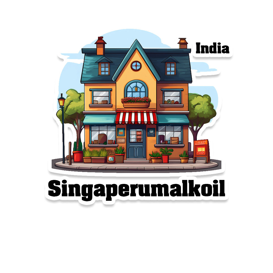 Singaperumalkoil Sticker & Magnet | Home Town Souvenirs