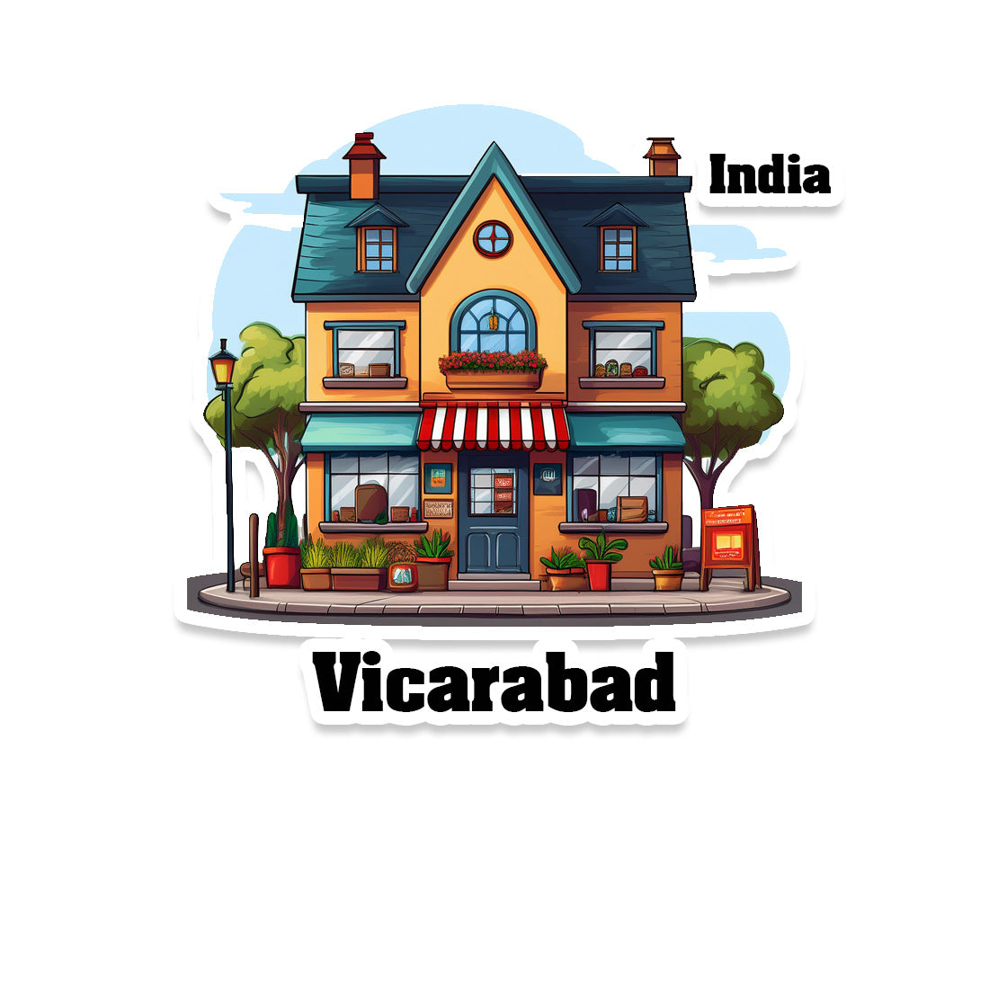 Vicarabad Sticker & Magnet | Home Town Souvenirs