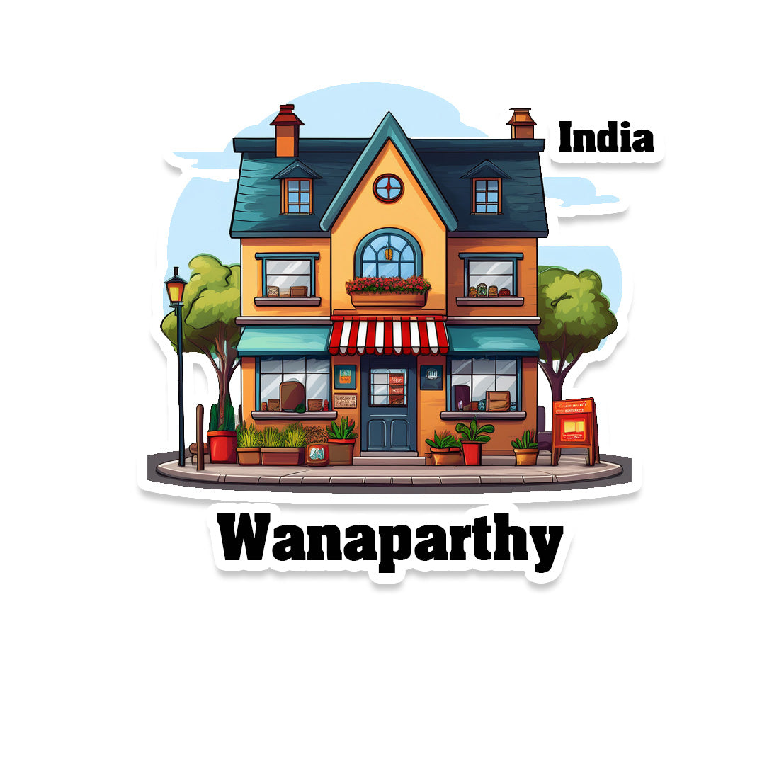 Wanaparthy Sticker & Magnet | Home Town Souvenirs