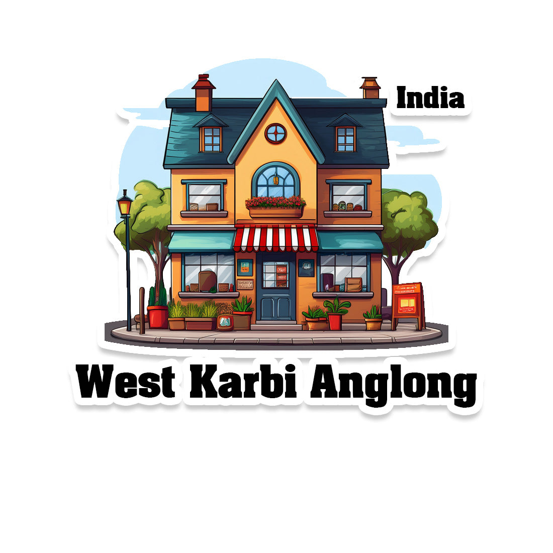 West Khasi Hills Sticker & Magnet | Home Town Souvenirs