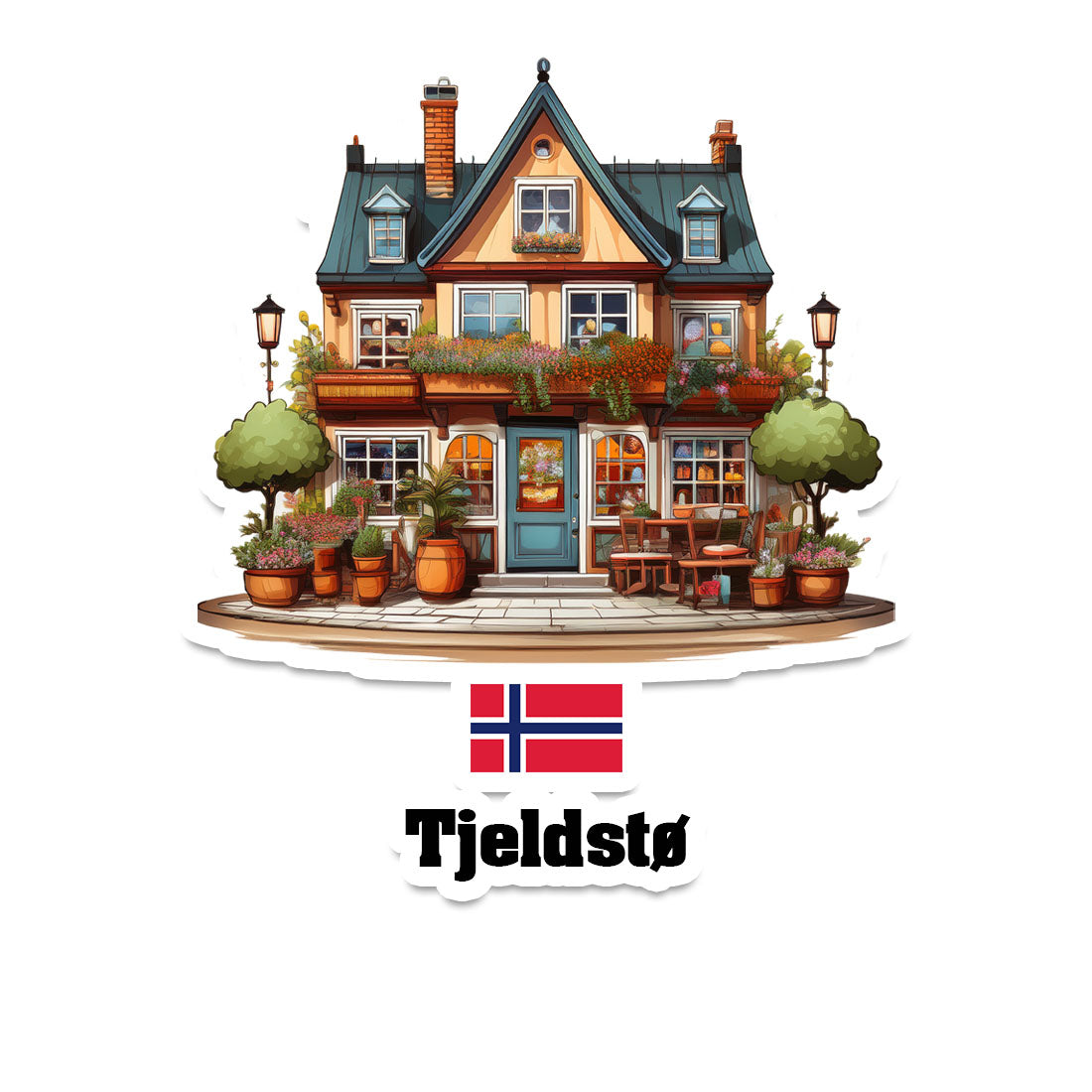 Tjeldstø Sticker