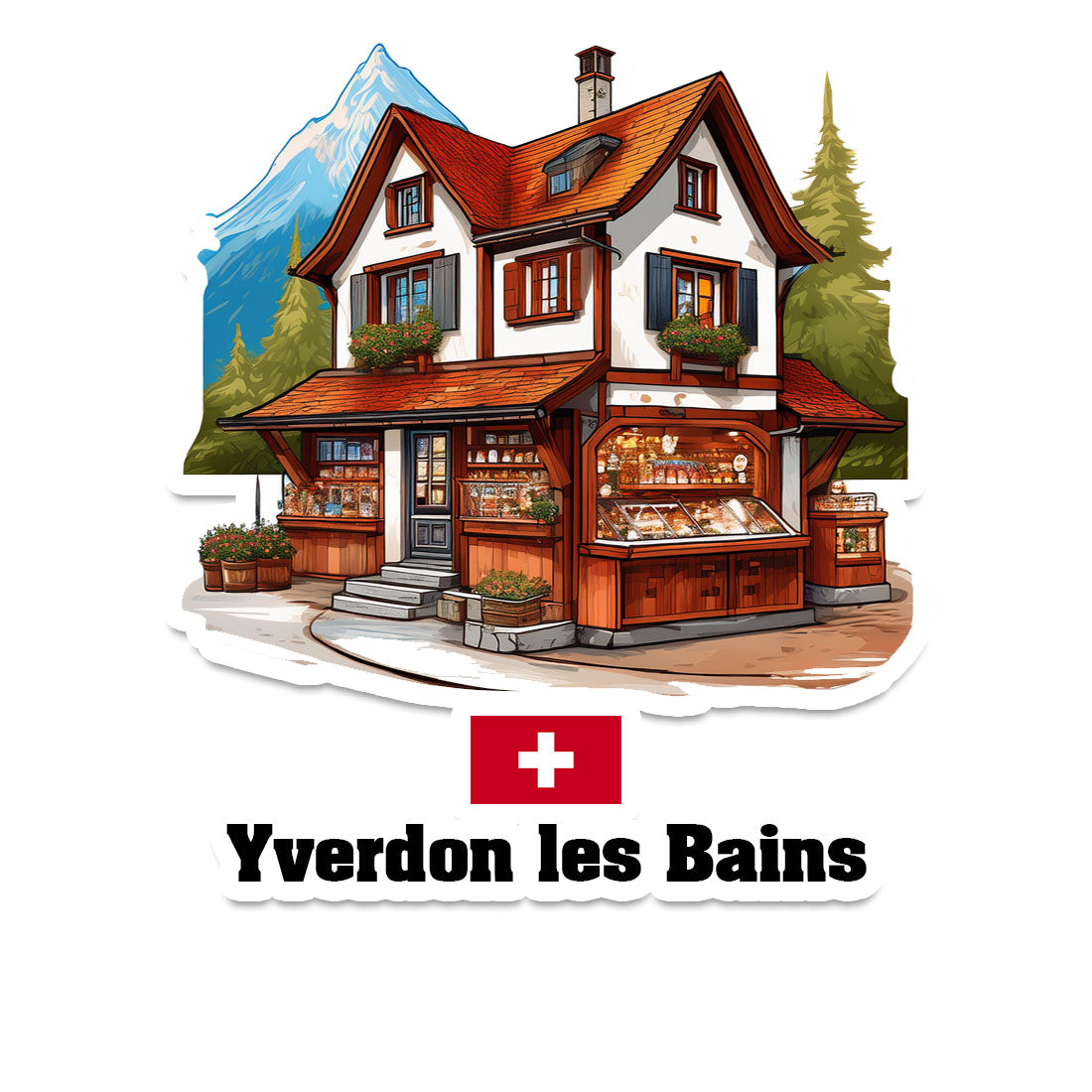 Yverdon les Bains Fridge Magnet