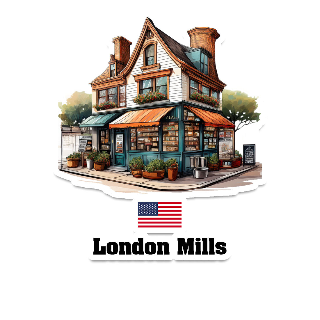 London Mills Sticker