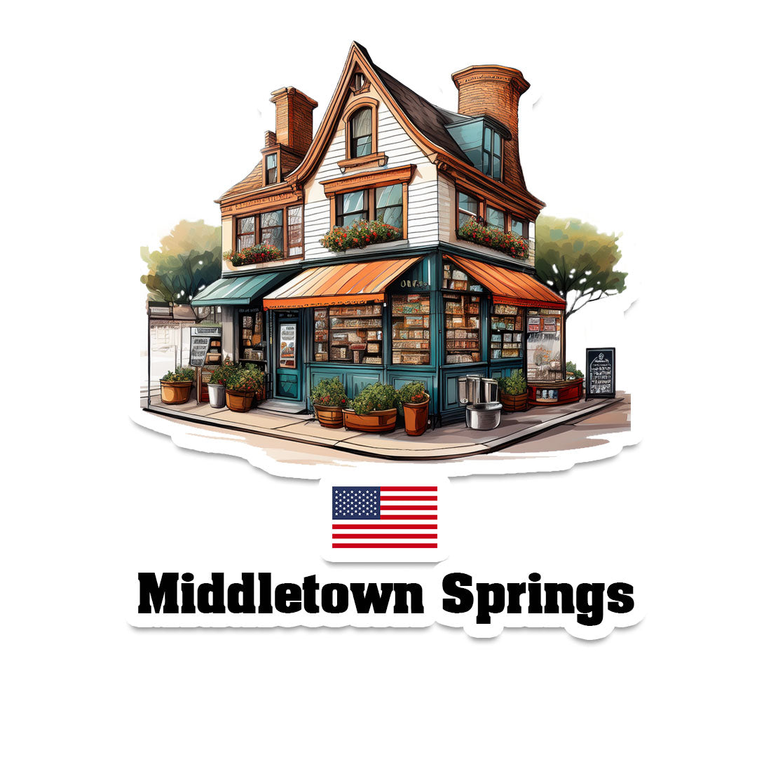 Middletown Springs Fridge Magnet