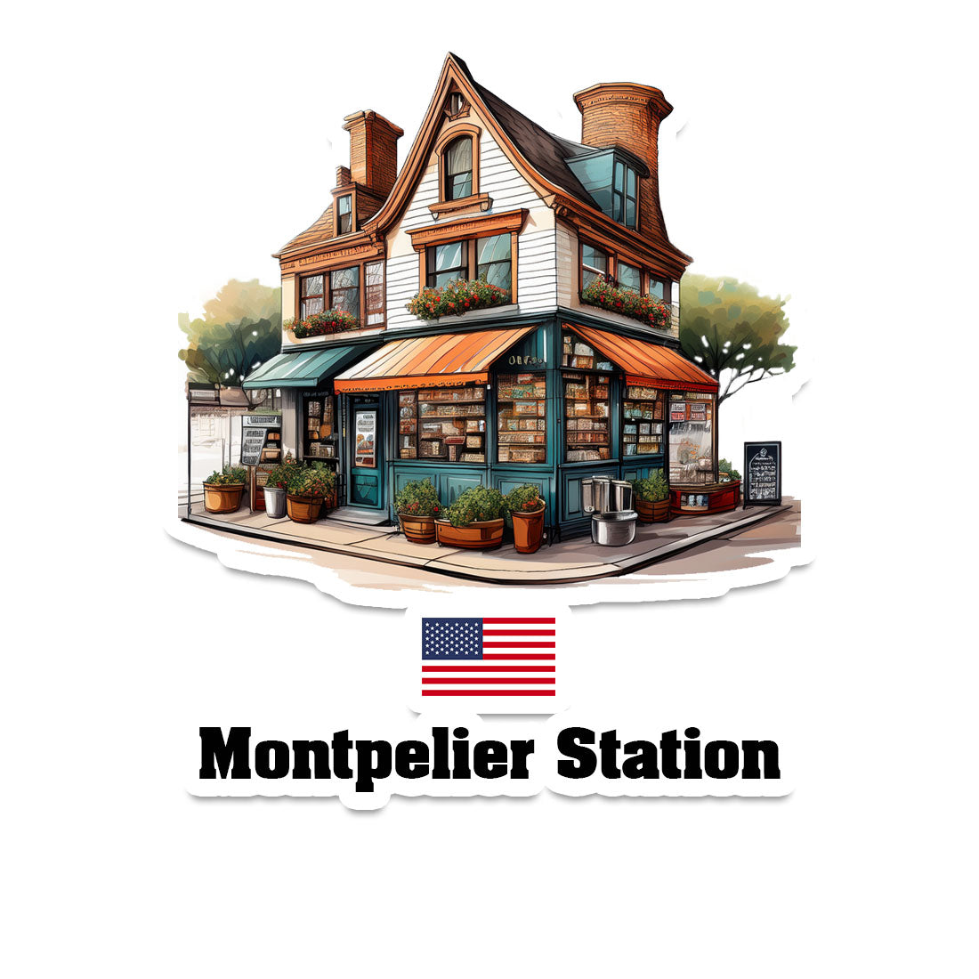 Montpelier Station Fridge Magnet