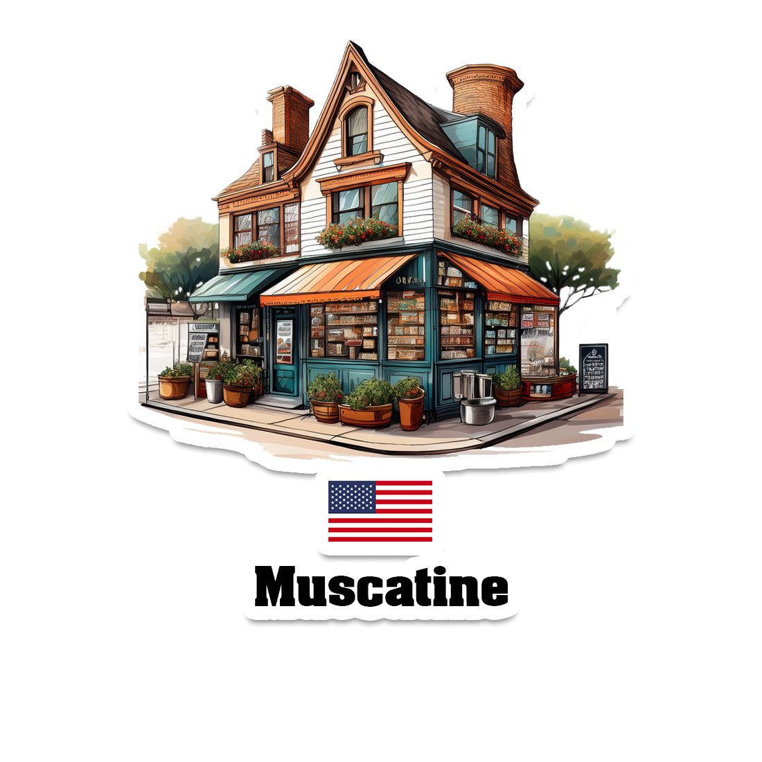 Muscatine Fridge Magnet