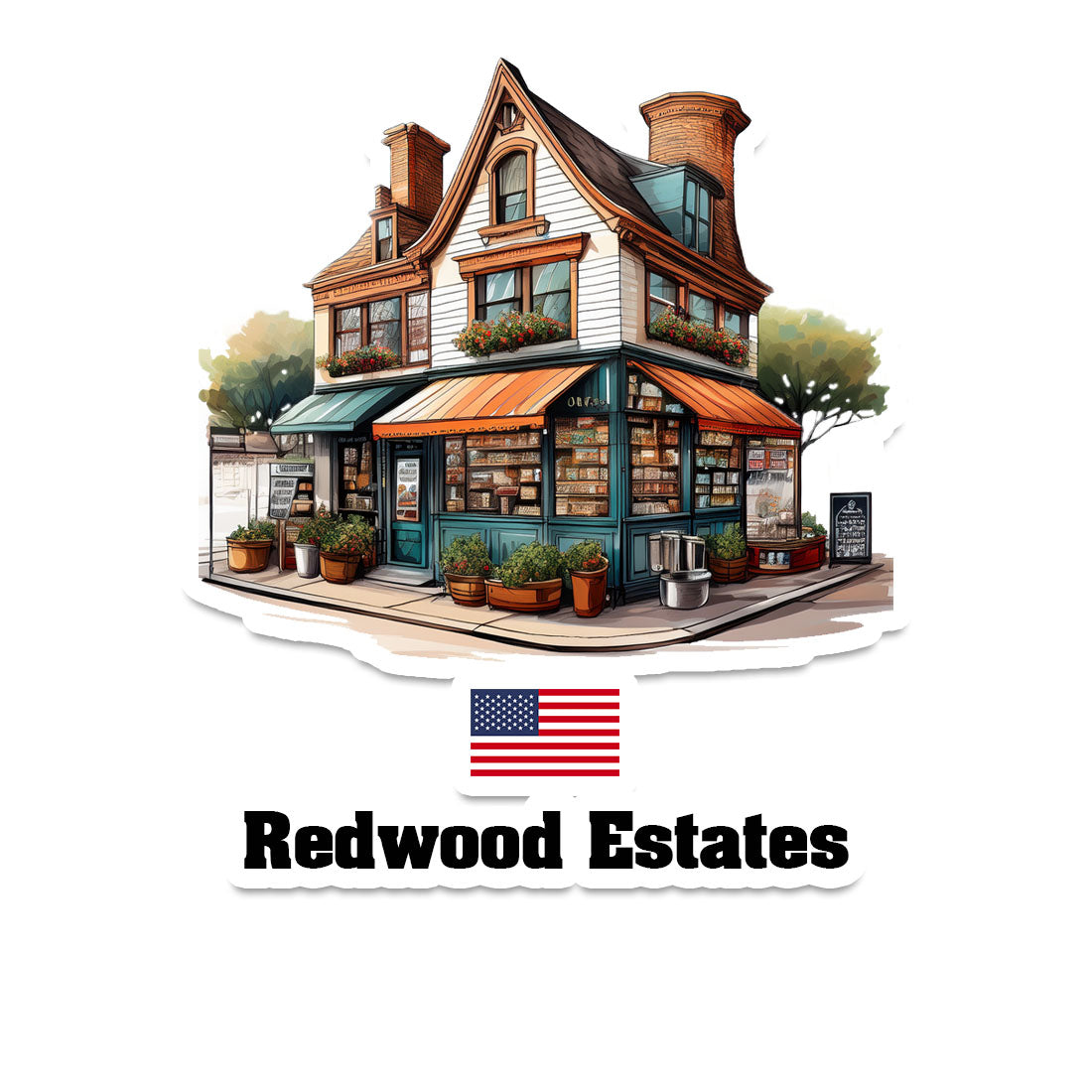 Redwood Estates Fridge Magnet