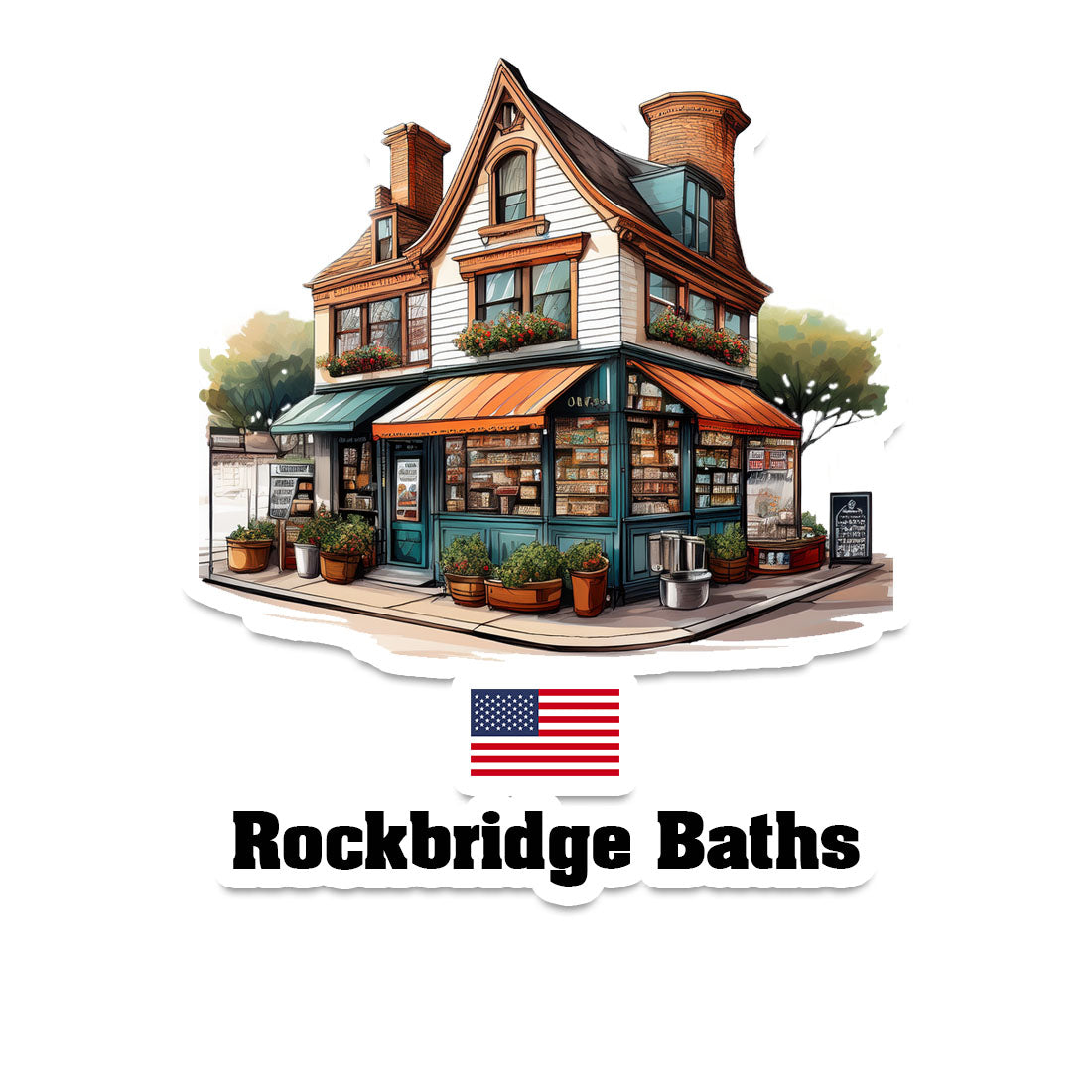 Rockbridge Baths Fridge Magnet
