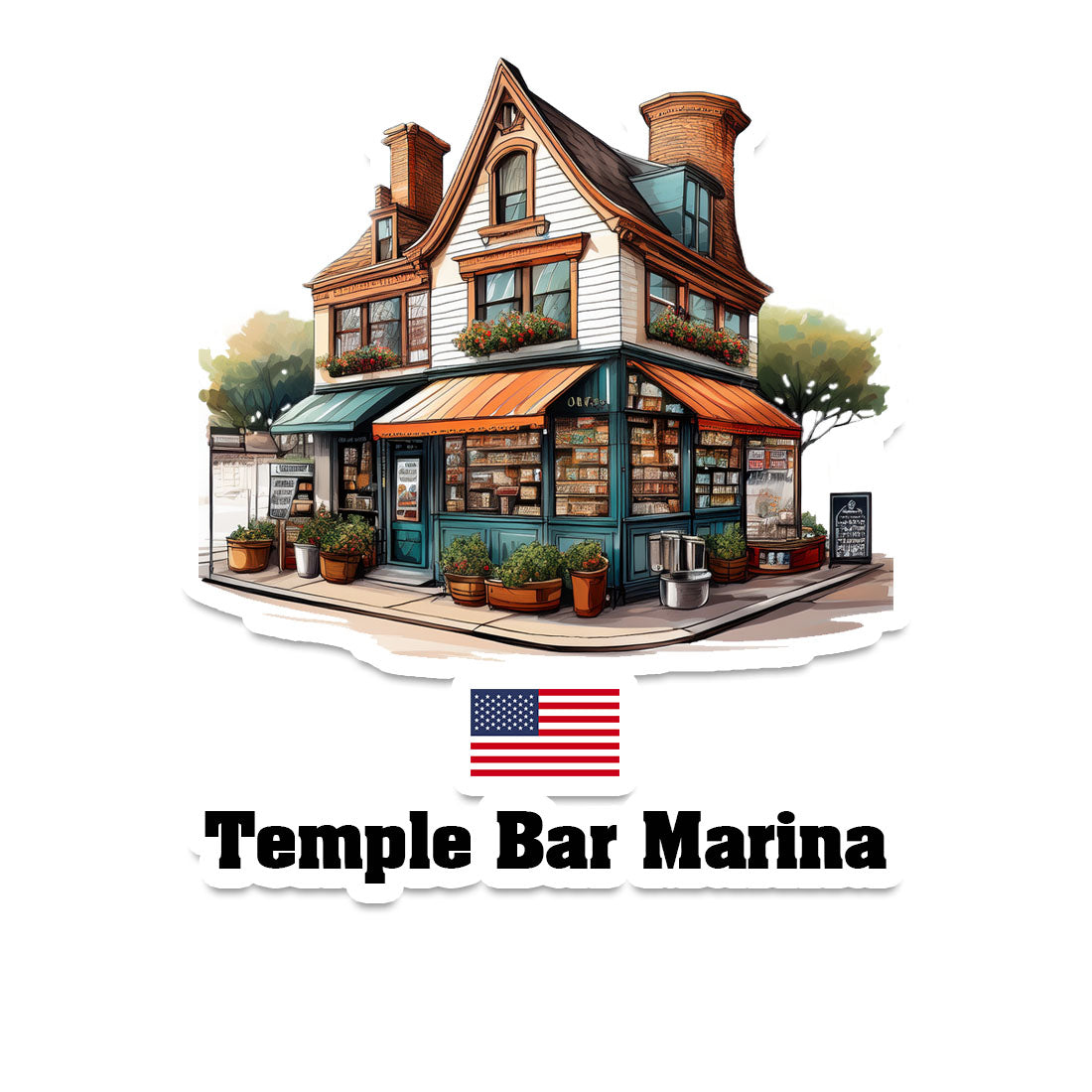 Temple Bar Marina Sticker