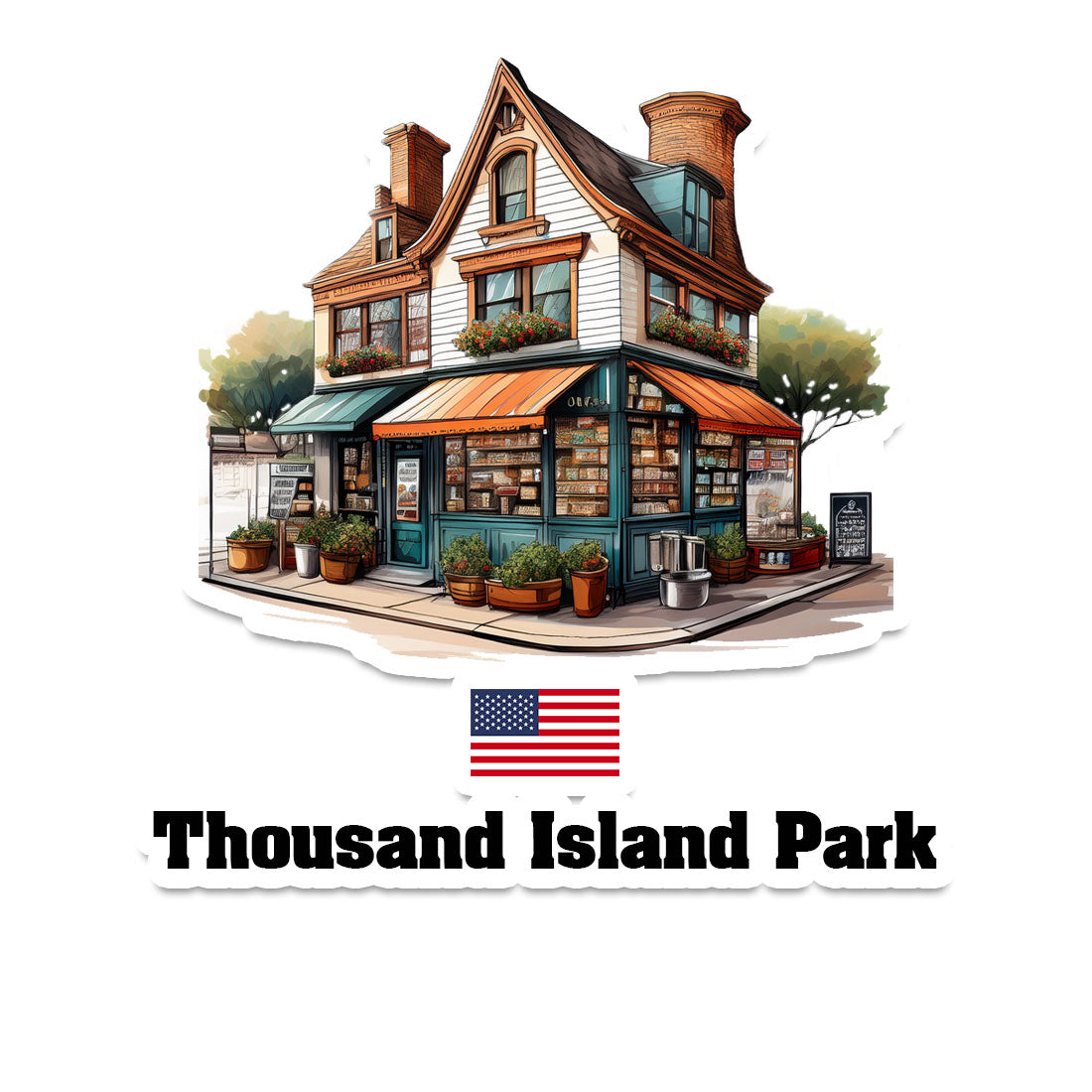 Thousand Island Park Fridge Magnet