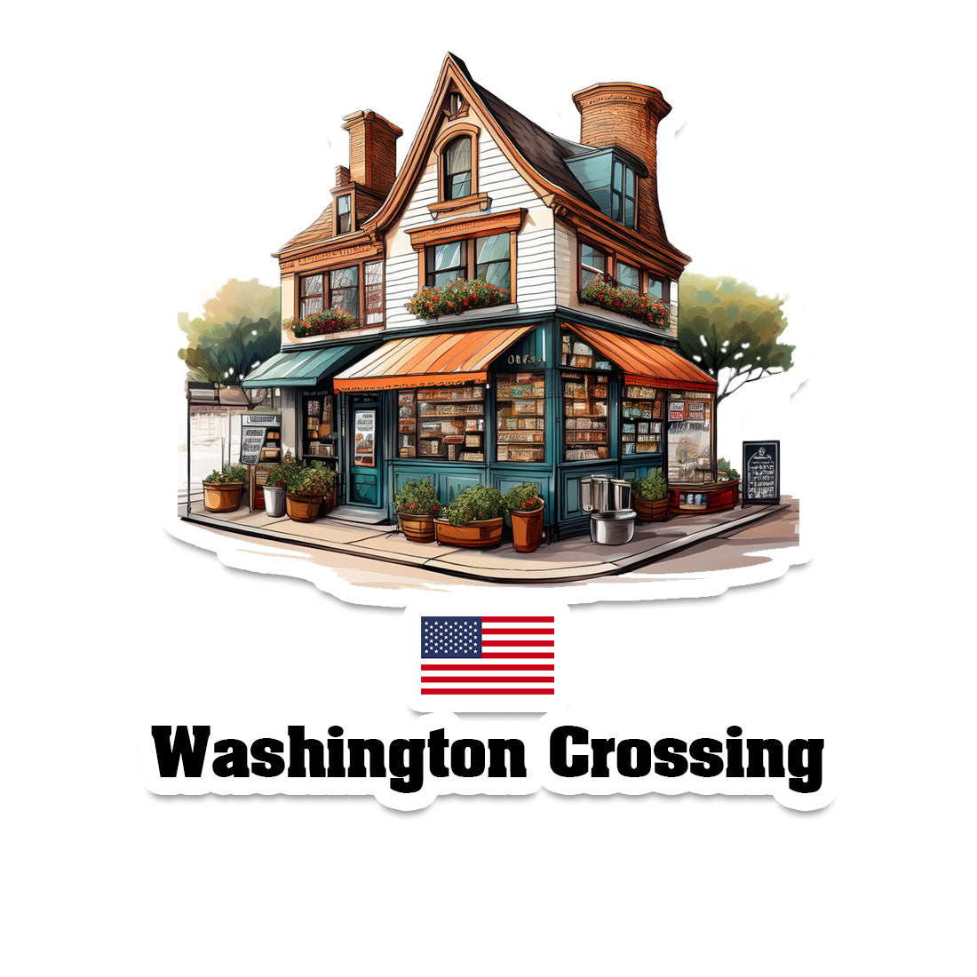 Washington Crossing Sticker