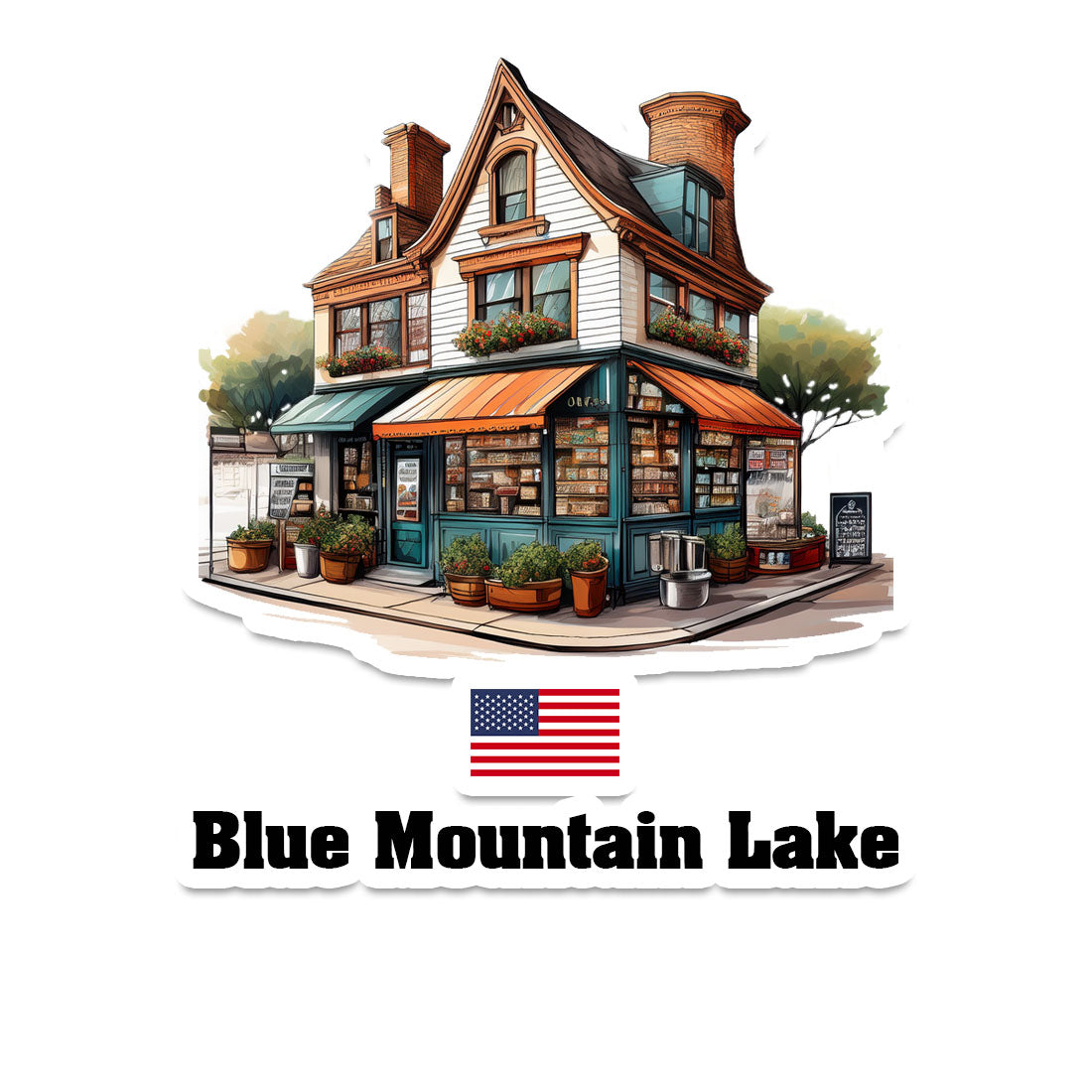 Blue Mountain Lake Sticker